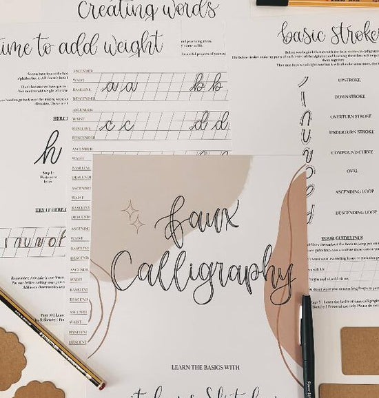 Modern Calligraphy Tracing Paper - Teach Yourself Calligraphy - A Modern Calligraphy Book: Bonus Worksheets for Popular Phrases, 50 Positive Words Brush Lettering Practice [Book]